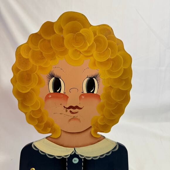 VTG Signed Wood Handpainted Children's Display Hooks Jewelry Display 1982 *Read - Picture 1 of 9